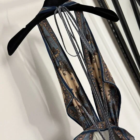 Zimmermann Halter Maxi Dress Floral Print Backless Resort Dress - Picture 5 of 8
